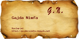 Gajda Nimfa névjegykártya